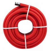 Труба гофрированная двустенная ПНД гибкая d40мм с протяжкой SN13 красн. (уп.50м) EKF tg2st-40-50m tg2st-40-50m