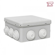 Коробка распаячная КМР-030-014 с крышкой 100х100х50 10 мембранных вводов IP55 EKF plc-kmr-030-014 plc-kmr-030-014