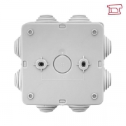 Коробка распаячная КМР-030-031 с крышкой наружная 85х85х40 8 мембранных вводов IP55 EKF plc-kmr-030-031 plc-kmr-030-031