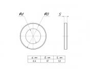 Шайба плоская M6 EKF shpl6 shpl6