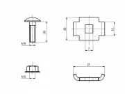 Комплект винтовой соединительный двойн. 6x20 (Винт М6+гайка) (уп.50шт) EKF vckd6x20 vckd6x20