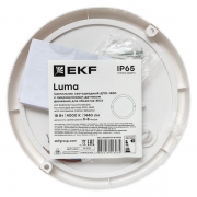 Светильник светодиодный ЖКХ ДПО-1400 18Вт 4000К IP65 круг с микроволнов. датчиком движения LUMA EKF BKL-1400DM-R-18-4000 BKL-1400DM-R-18-4000