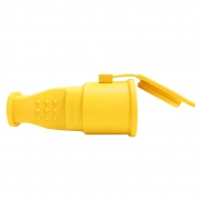Разъем штепсельный 16А IP44 250В (еврослот) с заземл. каучук желт. Universal 3088 3088