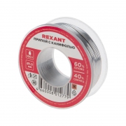 Припой с канифолью 100гр. d1.0мм Rexant 09-3203 09-3203