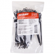 Хомут кабельный 3.6х100 под винт нейл. черн. (уп.100шт) Rexant 07-0105 07-0105