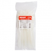 Хомут кабельный 4.3х200 нейл. под винт бел. (уп.100шт) Rexant 07-0204 07-0204