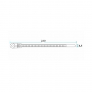 Хомут кабельный 4.3х200 нейл. под винт черн. (уп.100шт) Rexant 07-0205 07-0205