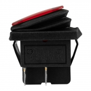 Выключатель клавишный 250В 15А (4с) ON-OFF красн. с подсветкой ВЛАГОЗАЩИТА (RWB-507) блист. Rexant 06-0307-C 06-0307-C