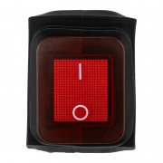 Выключатель клавишный 250В 15А (4с) ON-OFF красн. с подсветкой ВЛАГОЗАЩИТА (RWB-507) блист. Rexant 06-0307-C 06-0307-C