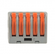 Клемма универсальная многоразовая 222-415 5-проводная 0.08-2.5(4)кв.мм (уп.40шт) Rexant 07-5255-4 07-5255-4