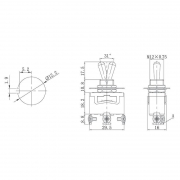 Тумблер 250В 15А (3c) ON-OFF-ON 1п (KN-103) Rexant 36-4112 36-4112
