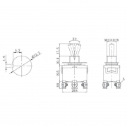 Тумблер 250В 15А (6с) ON-OFF-ON 2п (KN-203) Rexant 36-4132 36-4132