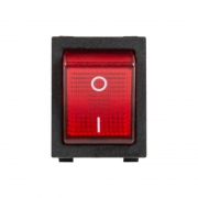 Выключатель клавишный 250В 30А (4с) ON-OFF красн. с подсветкой REXANT 36-2346 36-2346