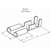 Клемма плоская (гнездо-7.7мм) 1-1.5кв.мм (DJ622-D6.3B) Rexant 08-0912 08-0912