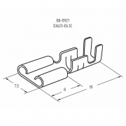 Клемма плоская (гнездо-7.7мм) 1-2.5кв.мм (DJ623-Е6.3C) Rexant 08-0921 08-0921