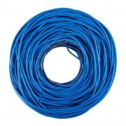 Кабель витая пара U/UTP кат.6 4х2х23AWG solid CU PVC син. 305м (м) Rexant 01-0047 01-0047