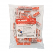 Клемма компактная многоразовая 221-415 5-проводная 0.14-4.0кв.мм (уп.40шт) Rexant 07-5205 07-5205