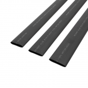 Трубка термоусадочная двустенная клеевая 24/8 (3:1) 1м черн. Rexant 26-0024 26-0024