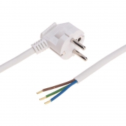 Шнур электрический с угловой вилкой 16А 3500Вт ПВС 3х1.5кв.мм 1.5м бел. Rexant 11-1323 11-1323