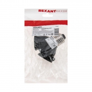 Разветвитель цокольный E27-2хE27 черн. Rexant 11-8860 ноя.60