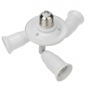 Разветвитель цокольный E27-3хE27 (поворотный цоколь) бел. Rexant 11-8863 ноя.63