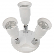 Разветвитель цокольный E27-3хE27 (поворотный цоколь) бел. Rexant 11-8863 ноя.63