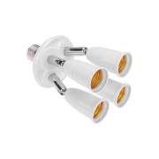 Разветвитель цокольный E27-4хE27 поворот. цоколь бел. Rexant 11-8864 ноя.64