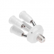 Разветвитель цокольный E27-4хE27 поворот. цоколь бел. Rexant 11-8864 ноя.64
