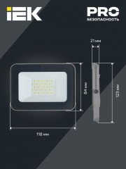 Прожектор СДО 07-20 светодиодный IP65 сер. ИЭК LPDO701-20-K03 LPDO701-20-K03