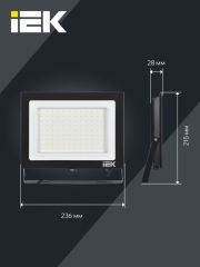 Прожектор светодиодный СДО 06-100 6500К IP65 черн. ИЭК LPDO601-100-65-K02 LPDO601-100-65-K02