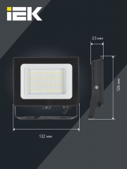 Прожектор светодиодный СДО 06-30 6500К IP65 черн. ИЭК LPDO601-30-65-K02 LPDO601-30-65-K02