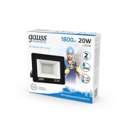 Прожектор LED 20Вт IP65 6500К черн. GAUSS 613100320 613100320