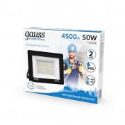 Прожектор LED 50Вт IP65 6500К черн. GAUSS 613100350 613100350
