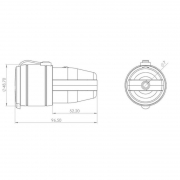 Розетка переносная влагозащ. с/з 16А IP20/44 каучук Rexant 111-005 111-005