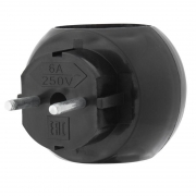 Разветвитель 3-м 6А IP20 Шар 220В черн. Rexant 11-1063-1 11-1063-1