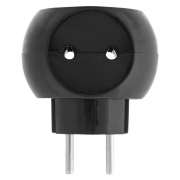 Разветвитель 3-м 6А IP20 Шар 220В черн. Rexant 11-1063-1 11-1063-1