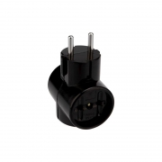 Разветвитель 3-м без заземл. 16А ретро карболит черн. Rexant 11-1082 11-1082