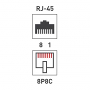Розетка сетевая LAN на стену 1 гнездо 8Р8С (RJ-45) 5кат. Rexant 06-0104-B 06-0104-B