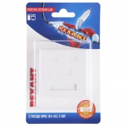Розетка сетевая LAN на стену 2 гнездо 8Р8С (RJ-45) 5кат. Rexant 06-0105-C 06-0105-C