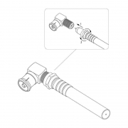 Переходник антенный гнездо F-гнездо TV угловой блист. Rexant 06-0026-A 06-0026-A