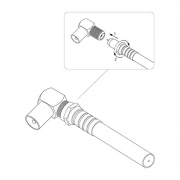 Переходник антенный гнездо F-штекер TV угловой блист. Rexant 06-0027-A 06-0027-A