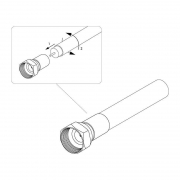 Разъем антенный на кабель штекер F для кабеля SAT (с резиновым уплотнителем) (блист.2шт) Rexant 06-0005-A2 06-0005-A2