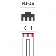 Джек компьютерный RJ45 (8P8C) кат.5E (уп.100шт) Rexant 05-1021 05-1021