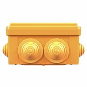 Коробка ответвительная FS 100х100х50мм 4р 450В 6А 4кв.мм с каб. вводами и клеммн. IP55 пластик. DKC FSB11404 FSB11404