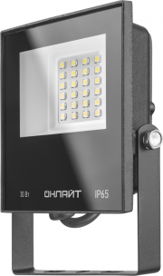 Прожектор светодиодный 71 658 OFL-30-6K-BL-IP65-LED 30Вт 6000К IP65 2400лм черн. ОНЛАЙТ 71658 71658