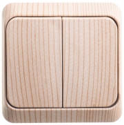 Выключатель 2-кл. ОП Этюд Дача 10А IP20 сосна SE BA10-002D BA10-002D