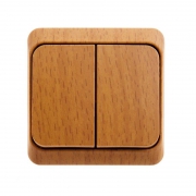 Выключатель 2-кл. ОП Этюд Дача 10А IP20 бук SE BA10-002T BA10-002T