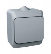 Переключатель проходной 1-кл. ОП Этюд 10А IP44 10AX сер. SE BA10-046C BA10-046C