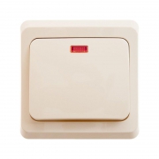 Выключатель 1-кл. СП Этюд 10А IP20 с подсветкой крем. SE BC10-005K BC10-005K