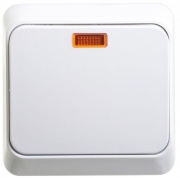 Выключатель 1-кл. ОП Этюд 10А IP20 с подсветкой бел. SE BA10-005B BA10-005B